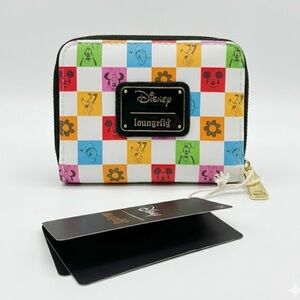 Disney Loungefly Mickey & Friends Checkered Wallet